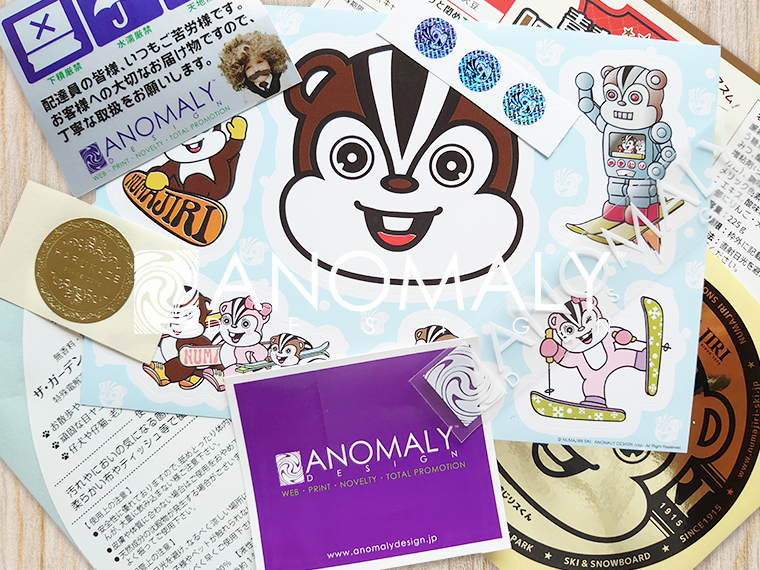 シールやステッカーの制作：印刷は福島県郡山市アノマリーデザイン